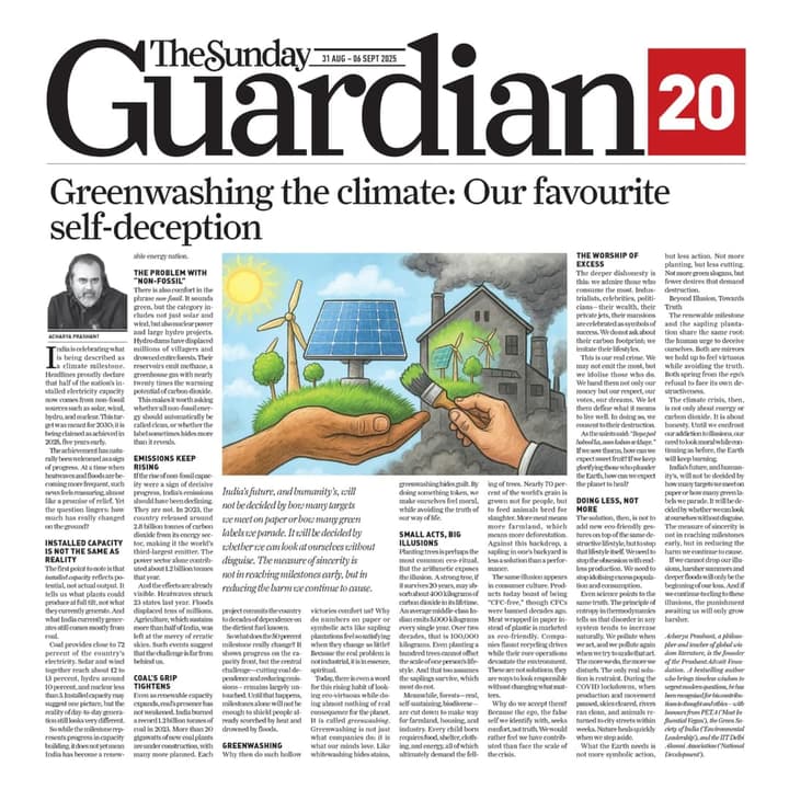 Greenwashing the Climate: Our Favourite Self-Deception