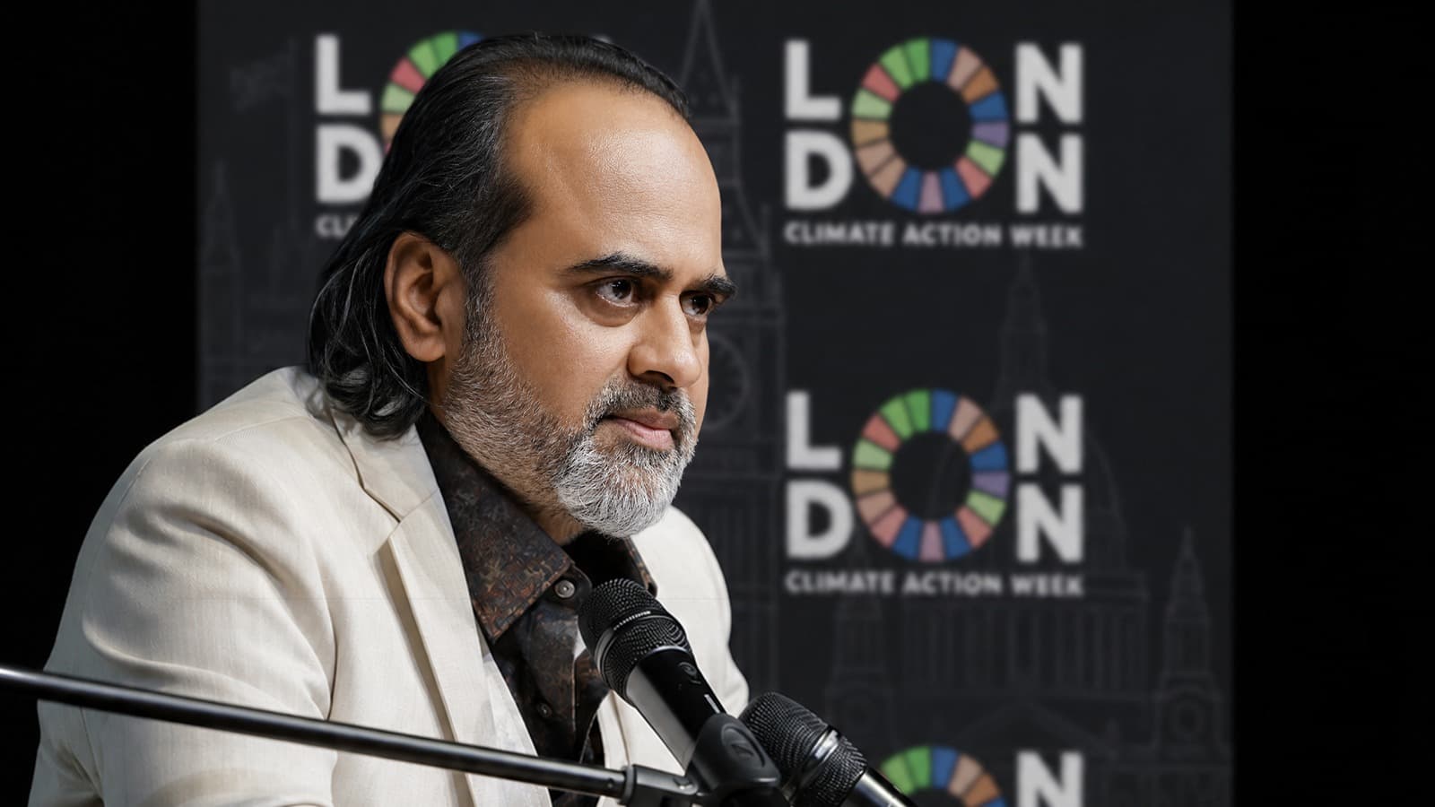 Acharya Prashant during a public session at London Climate Action Week