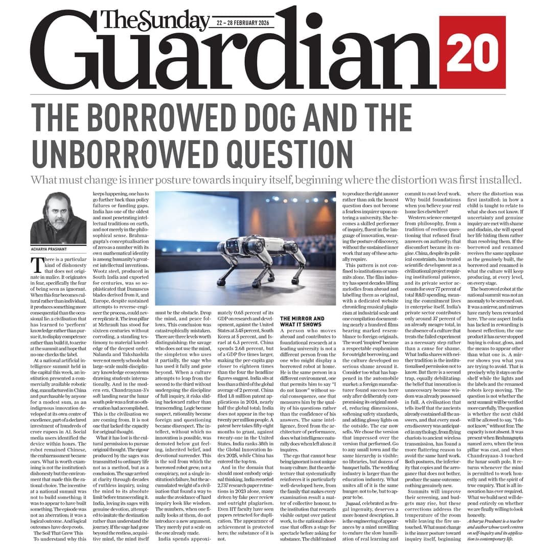 The Borrowed Dog and the Unborrowed Question Within Us
