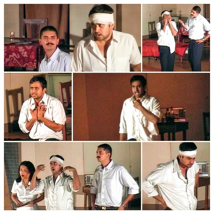 A scene from the play Rhinoceros, staged at IIM Ahmedabad in November 2002