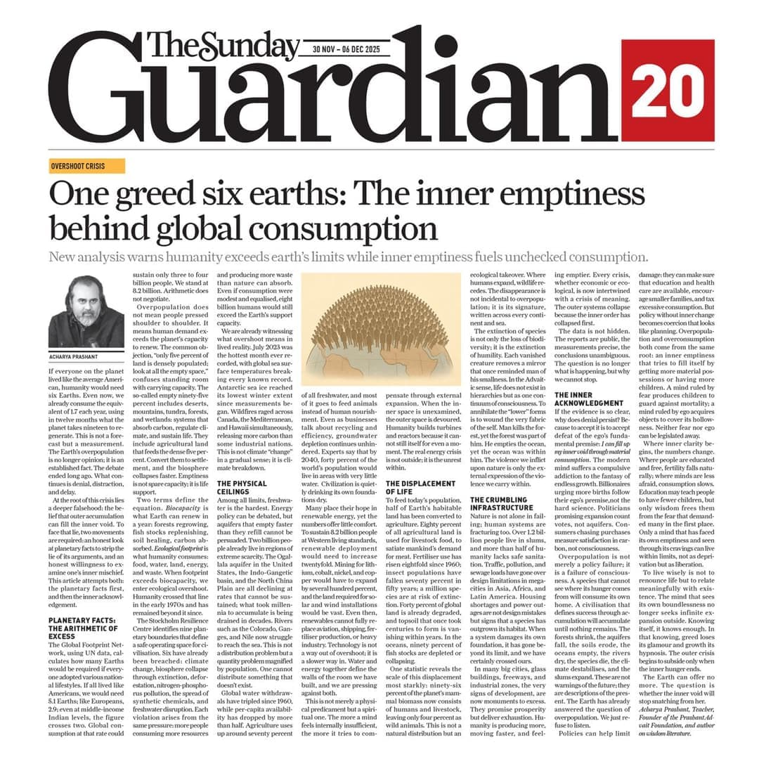 One Greed Six Earths: The Inner Emptiness Behind Global Consumption