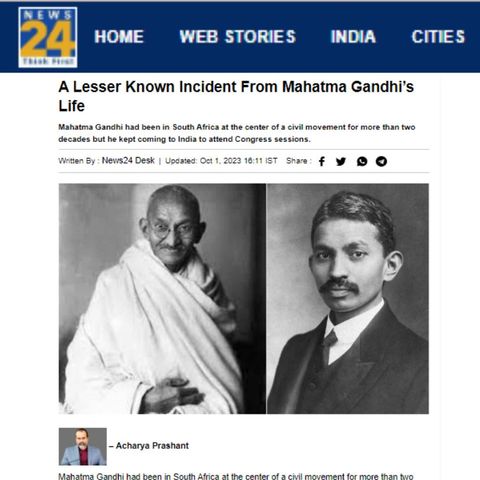 A Lesser Known Incident From Mahatma Gandhi’s Life