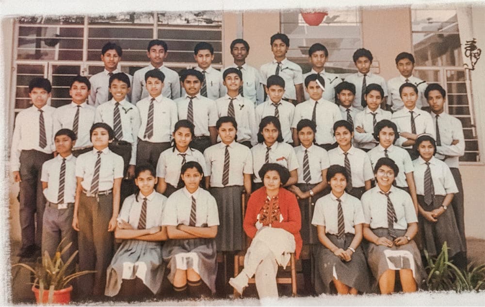 A classroom photograph from Prashant’s school days.